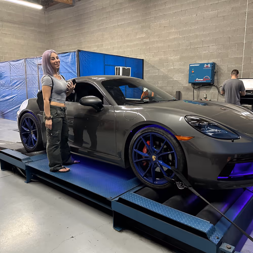 RaggDoll Motorsports Porsche 718 on the dyno